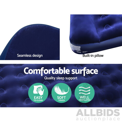 Double Size Inflatable Air Mattress - Navy - Brand New - Free Shipping