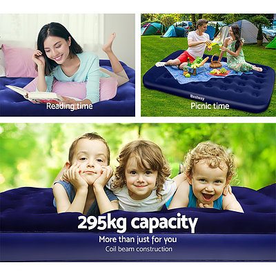 Queen Size Inflatable Air Mattress - Navy - Brand New - Free Shipping