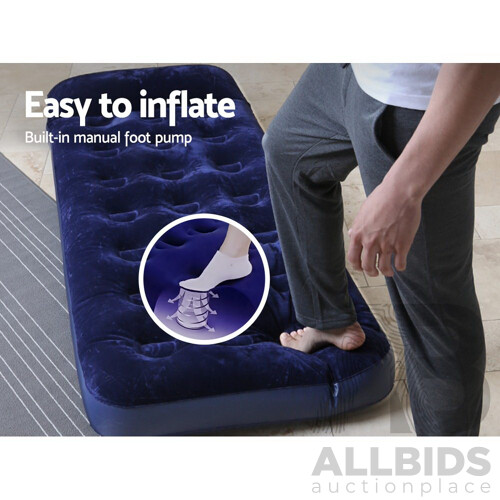 Single Size Inflatable Air Mattress - Navy - Brand New - Free Shipping