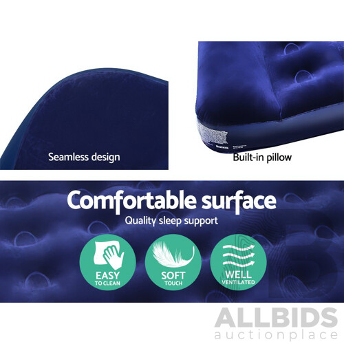 Single Size Inflatable Air Mattress - Navy - Brand New - Free Shipping