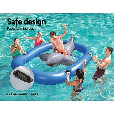 3.1m Inflatable Pool Floating Raft Bull Riding Toy Raft Float Play Pool