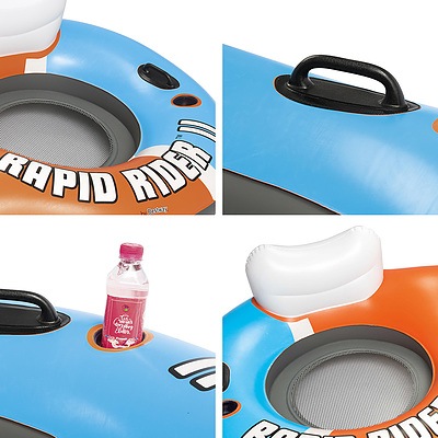 River Run 2 Inflatable Tube River Lake Pool Lounge Float Cooler Twin