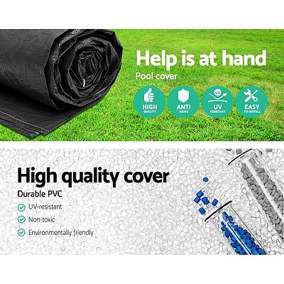 4.27m Swimming Pool Cover For Above Ground Pools LeafStop Black