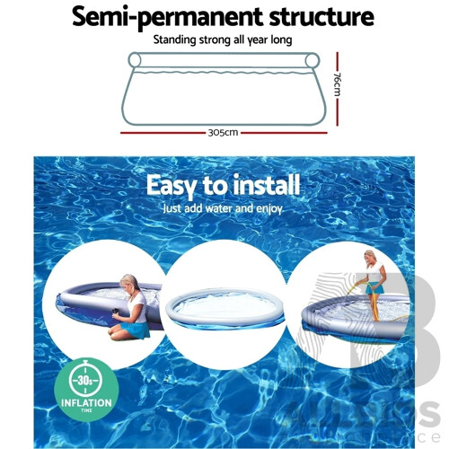 Above Ground Swimming Pool 305x76cm Fast Set Pool Family - Brand New - Free Shipping