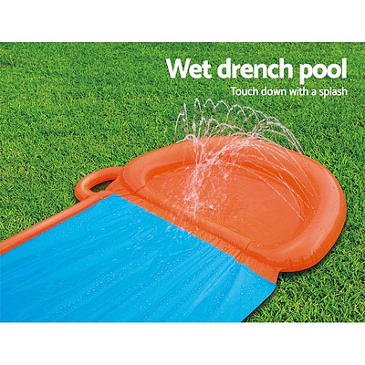 Inflatable Water Slip And Slide Single Kids Splash Toy Outdoor 5.49M