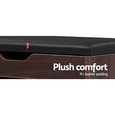 12 Pairs Shoe Cabinet Organiser Wooden Storage Bench Stool - Brand New - Free Shipping