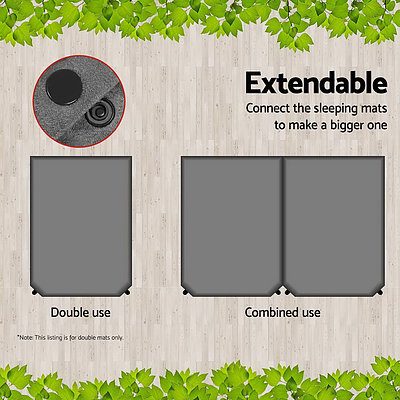 Double Size Self Inflating Mattress - Grey - Brand New - Free Shipping