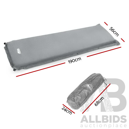 Single Size Self Inflating Matress - Grey - Brand New - Free Shipping