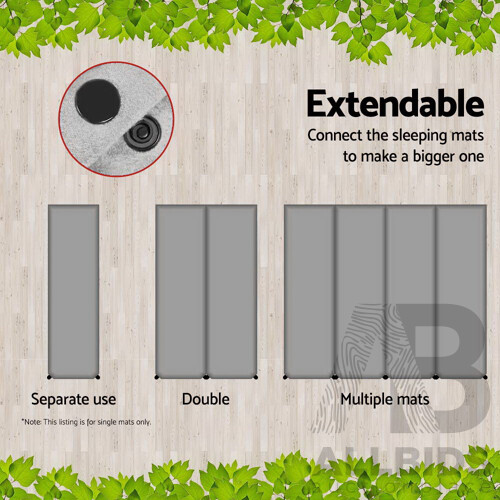 Single Size Self Inflating Matress - Grey - Brand New - Free Shipping