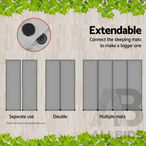 Self Inflating Mattress Camping Sleeping Mat Air Bed Pad Double Grey 10CM Thick - Brand New - Free Shipping