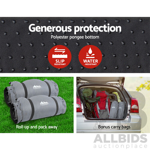 Self Inflating Mattress Camping Sleeping Mat Air Bed Pad Double Grey 10CM Thick - Brand New - Free Shipping