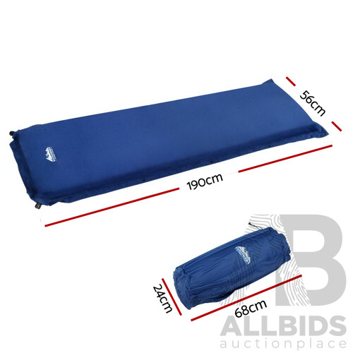 Single Size Self Inflating Matress - Blue - Brand New - Free Shipping