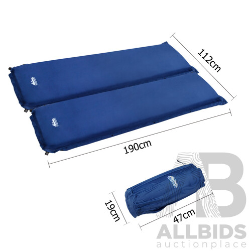 Self Inflating Mattress Camping Sleeping Mat Air Bed Pad Double Navy 10CM Thick - Brand New - Free Shipping