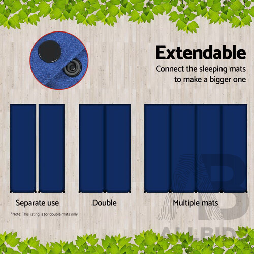Self Inflating Mattress Camping Sleeping Mat Air Bed Pad Double Navy 10CM Thick - Brand New - Free Shipping