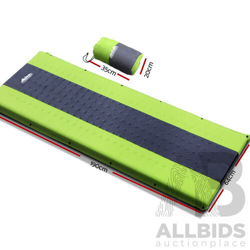 Self Inflating Mattress Camping Sleeping Mat Air Bed Pad Single Green - Brand New - Free Shipping
