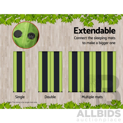 Self Inflating Mattress Camping Sleeping Mat Air Bed Pad Single Green - Brand New - Free Shipping