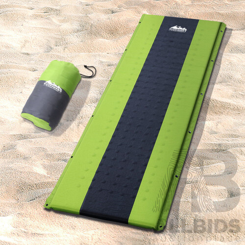 Self Inflating Mattress Camping Sleeping Mat Air Bed Pad Single Green - Brand New - Free Shipping