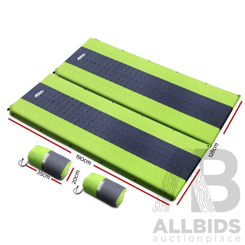 Self Inflating Mattress Camping Sleeping Mat Air Bed Pad Double Green - Brand New - Free Shipping