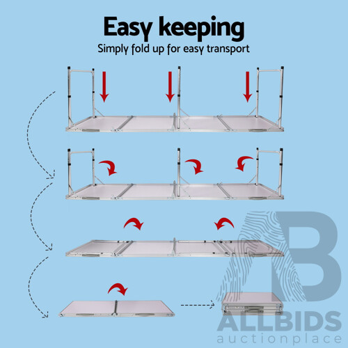 Portable Folding Camping Table 240cm - Brand New - Free Shipping