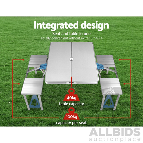 Portable Folding Camping Table and Chair Set 85cm - Brand New - Free Shipping