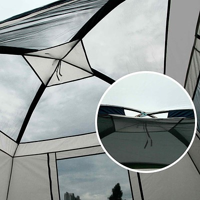 4 Person Canvas Camping Tent - Navy & Grey - Brand New - Free Shipping