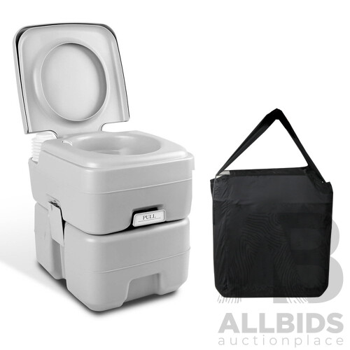 20L Portable Outdoor Camping Toilet - Grey - Brand New - Free Shipping