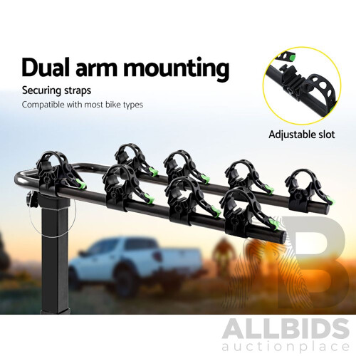 Bike Carrier 4 Bicycle Car Rear Rack Hitch Mount 2" Towbar Foldable Steel - Brand New - Free Shipping
