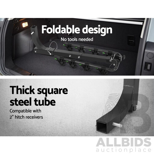 Bike Carrier 4 Bicycle Car Rear Rack Hitch Mount 2" Towbar Foldable Steel - Brand New - Free Shipping