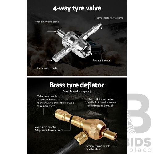 Tyre Deflater with Pressure Gauge Valve - Brand New - Free Shipping