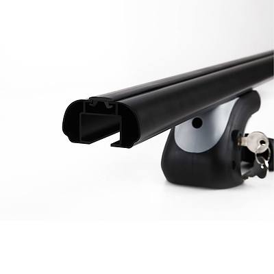 1350mm Universal Aluminium Lockable Roof Rack Cross Bar - Black - Free Shipping