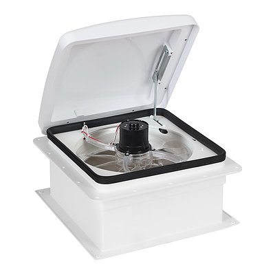 Caravan Roof Vent Hatch Pop up Fan Vents 12V White
