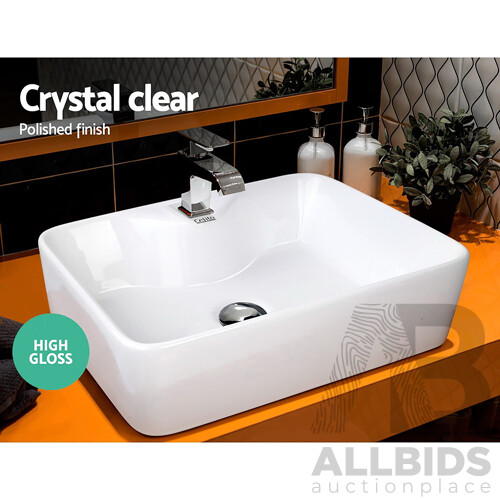 Cefito Ceramic Rectangle Sink Bowl - White