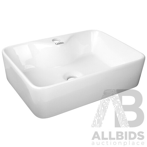 Cefito Ceramic Rectangle Sink Bowl - White