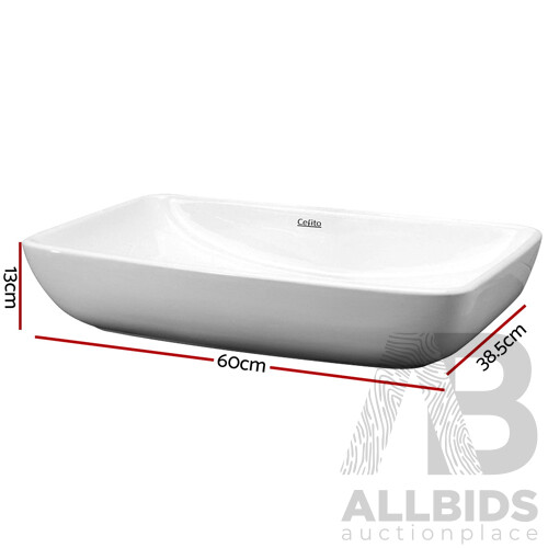 Ceramic Rectangle Sink Bowl - White - Brand New - Free Shipping
