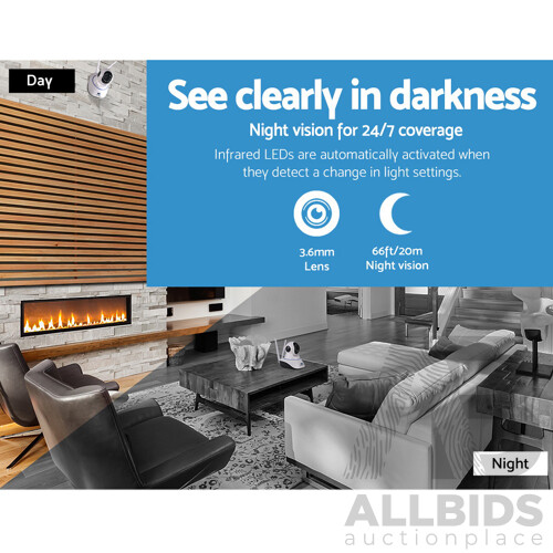 1080P IP Wireless Camera - White - Brand New - Free Shipping