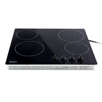 6000W Four Burner Ceramic Cooktop - Black - Free Shipping