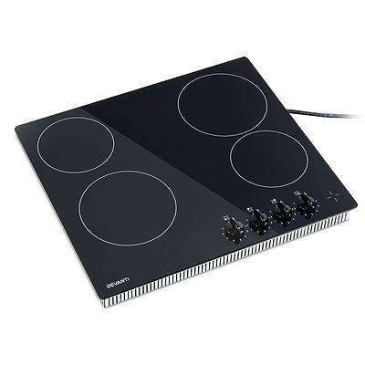 6000W Four Burner Ceramic Cooktop - Black - Free Shipping