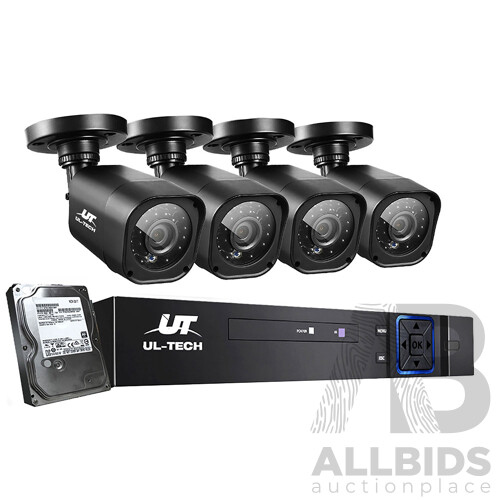Home CCTV Security System Camera 4CH DVR 1080P 1500TVL 1TB Outdoor Home - Brand New - Free Shipping