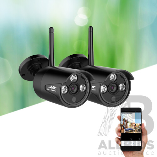 Wireless CCTV System 2 Camera Set For DVR Outdoor Long Range 1080P - Brand New - Free Shipping