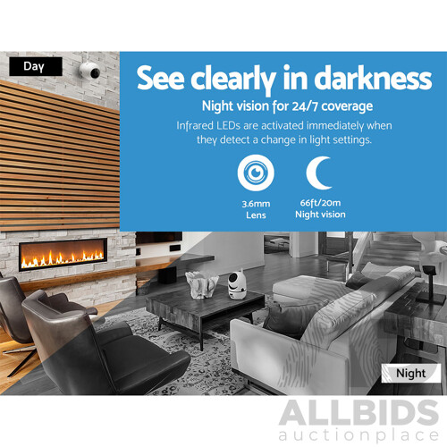 1080P Wireless IP Camera CCTV Security System Baby Monitor White - Brand New - Free Shipping