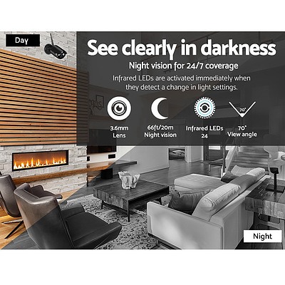 CCTV Wireless Security System 2TB 4CH NVR 1080P 2 Camera Sets - Brand New - Free Shipping