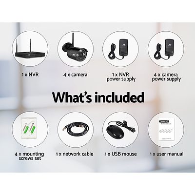 1080P 4CH Wireless Security Camera NVR Video - Brand New - Free Shipping