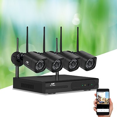 1080P 4CH NVR Wireless 4 Security Cameras Set - Brand New - Free Shipping