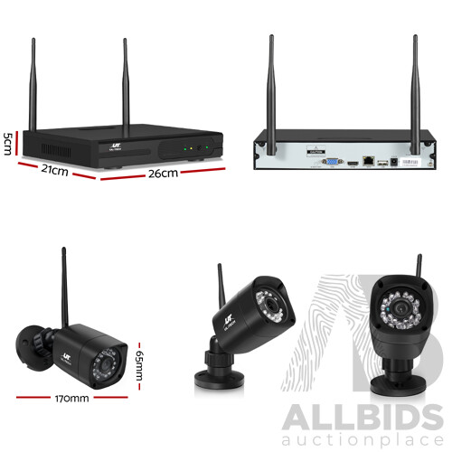 1080P 8CH NVR Wireless 4 Security Cameras Set - Brand New - Free Shipping