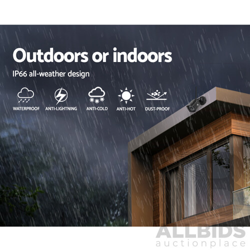 CCTV Wireless Security Camera System 8CH Home Outdoor WIFI 4 Square Cameras Kit 1TB - Brand New - Free Shipping