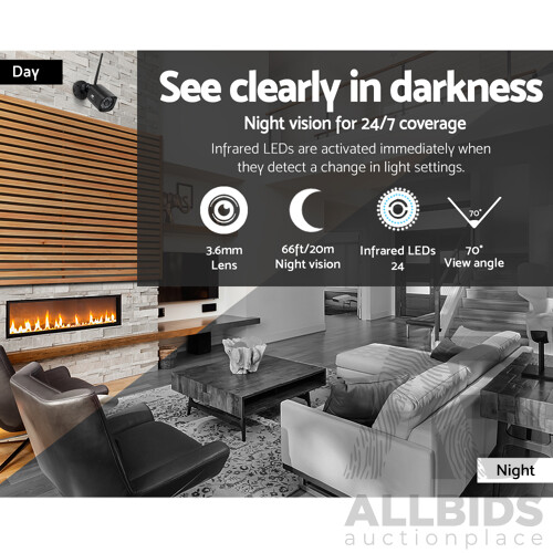 1080P 8CH NVR Wireless 6 Security Cameras Set - Brand New - Free Shipping