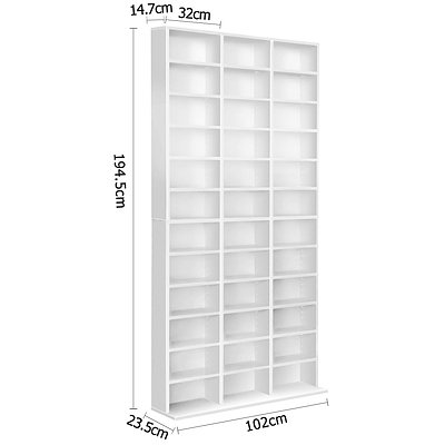 1116 CD Storage Shelf Rack Unit - White - Brand New - Free Shipping
