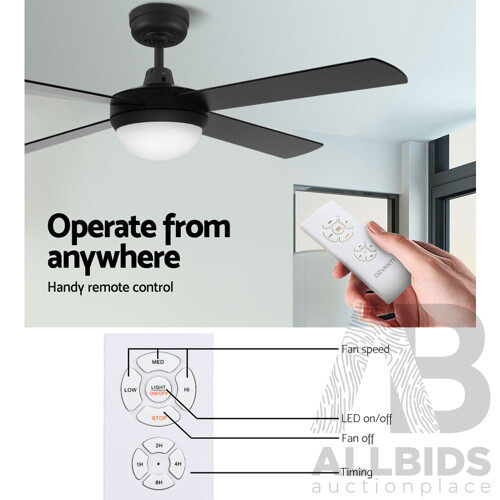 52 Ceiling Fan - Black