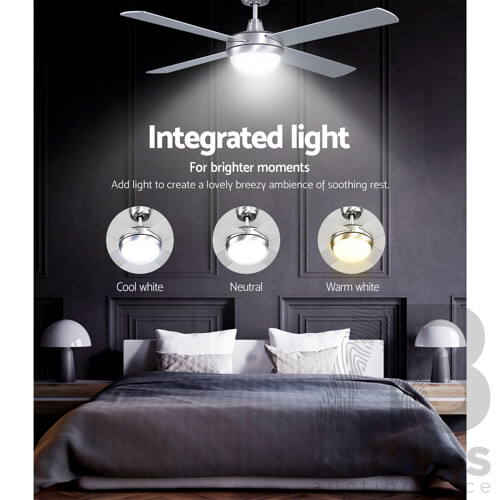 52 Ceiling Fan with Light Silver