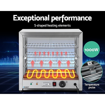 Commercial Food Warmer Pie Hot Display Showcase Cabinet Stainless Steel - Brand New - Free Shipping